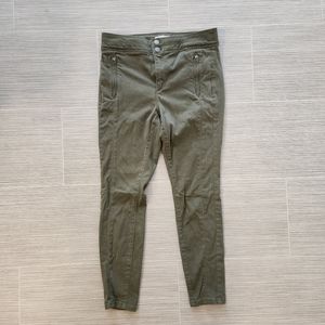 loft green skinny jeans